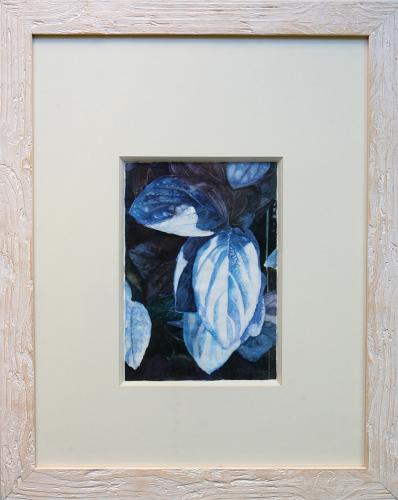 Blue Leaves, Μπλέ Φύλλα  46X58cm